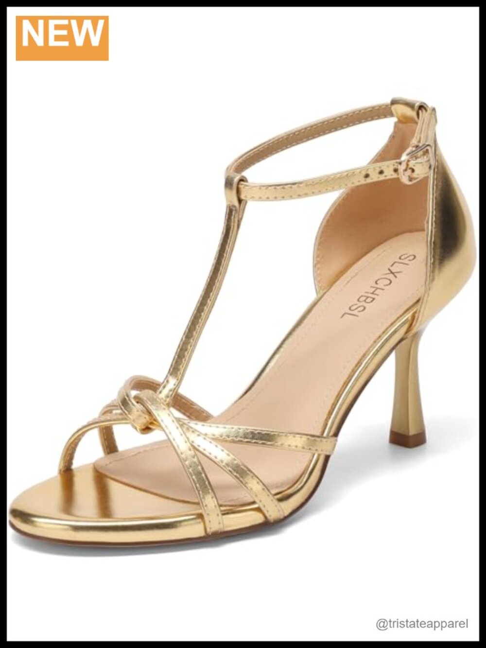 Kitten Heel T-Strap Sandals Open Toe 3 Inch Dress Formal